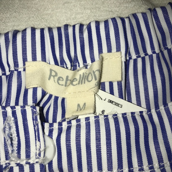 Blue and White striped dress - Picture 3 of 3